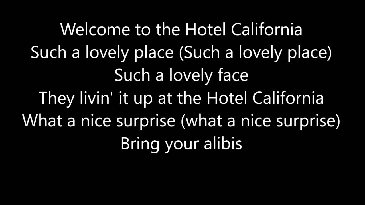 the eagles hotel california free font download